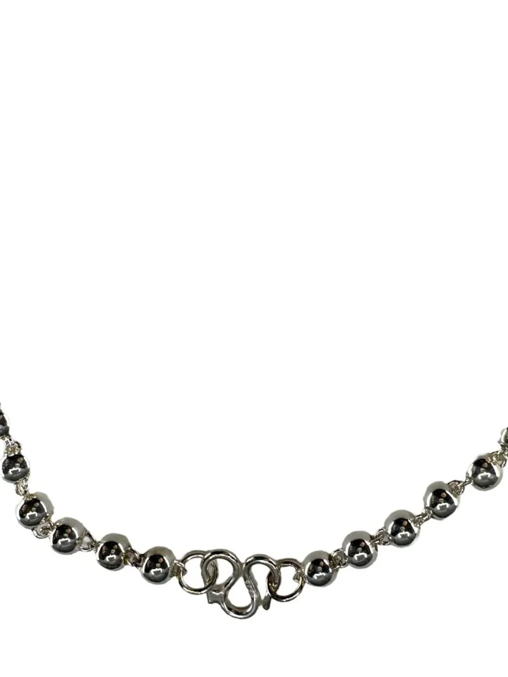 925 Sterling Silver Bead Chain Necklace 5mm Ball Choker 18
